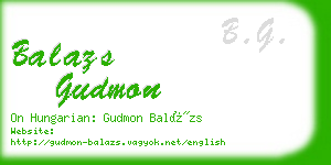 balazs gudmon business card